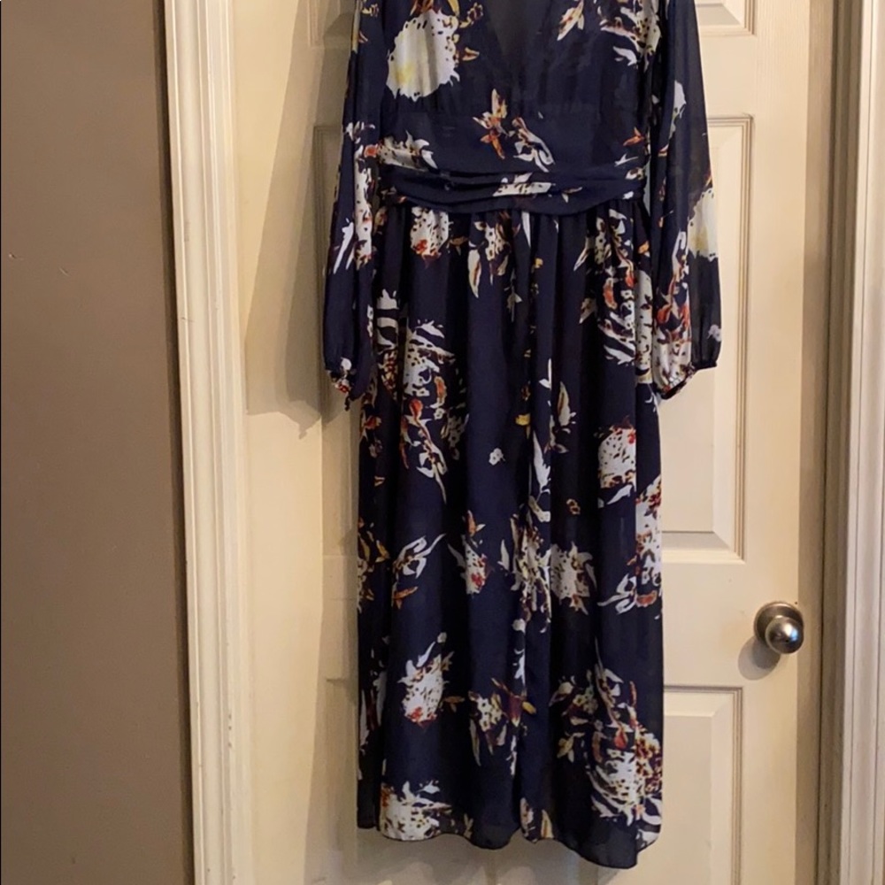Blue Floral Long Dress - Picture 7 of 7
